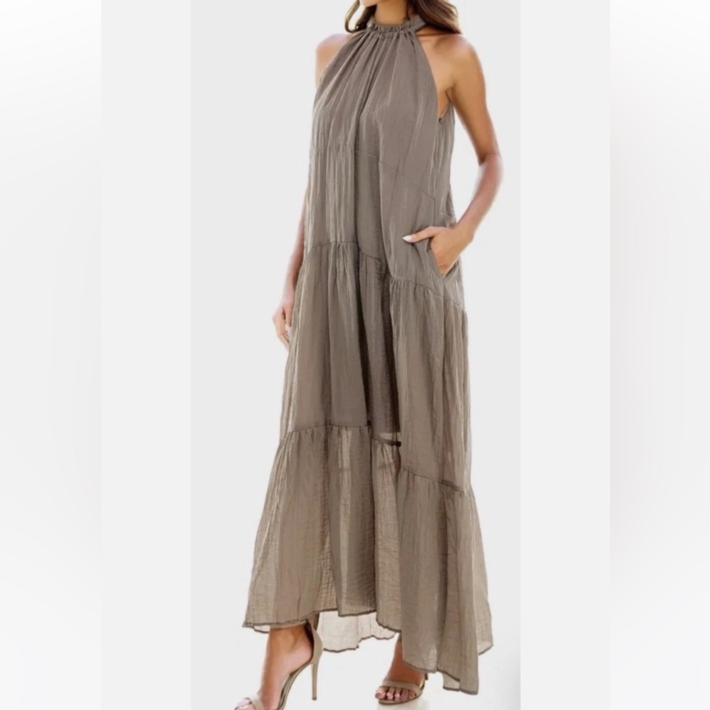 Sleeveless Tiered Maxi Dress